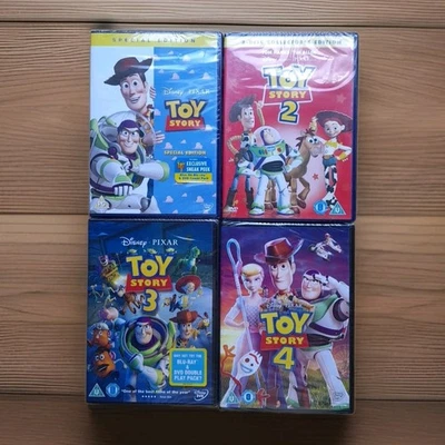 Toy Story 1, 2, 3 & 4 DVD - Disney Pixar Animated Adventure - 4 Film Set - New - Image 1 of 4