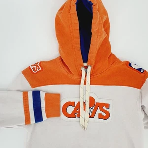 VTG 90s NBA Cleveland Cavaliers Hoodie Orange Blue Mens Small Hardwood Classics - Picture 1 of 11