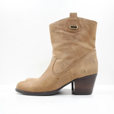 Botines Bandolino Zephy Cuero Marrón 2.5" Tacón Bloque Tirar - 9.5 Foto 1 de 4