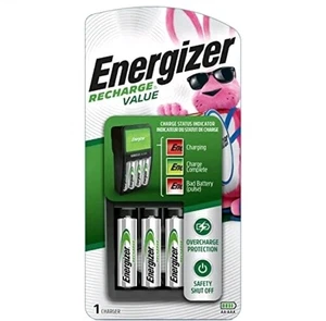 Caricatore Economico Con 4 Batterie Ricaricabili 2 O 4 Aa Aaa Nimh Chvcmwb 4...139 - Foto 1 di 7