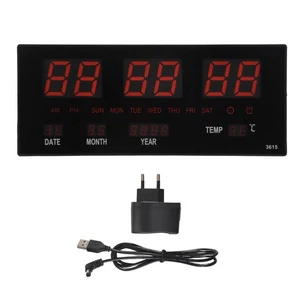 LED  Kalender Elektronische Uhr Digitale Wanduhr Alarm StüNdlich Gloc6844 - Bild 1 von 4