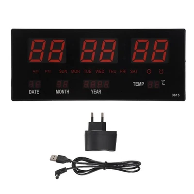 LED  Kalender Elektronische Uhr Digitale Wanduhr Alarm StüNdlich Gloc6844 - Bild 1 von 4