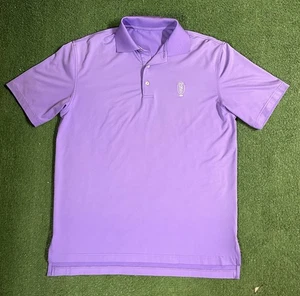 Peter Millar Summer Comfort Polo Shirt Purple Short Sleeve Golf Mens Medium - Picture 1 of 10