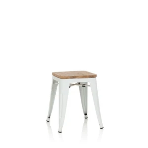 Sitzhocker Hocker Metall stapelbar Küchenhocker Holz Sitzfläche Industrial 150kg - Bild 1 von 10