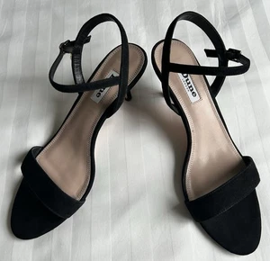 Dune Black Suede Kitten Heel Sandals Size 5 (38) - Picture 1 of 5