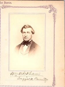 William Wickham, Autographed Photo, 1867 N.Y. Constitution Convention, #PH133 - Picture 1 of 1
