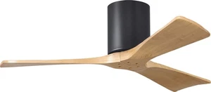 Matthews IR3H-BK-LM-42 Irene 42" Damp-Rated Hugger Fan with Remote, Matte Black - Picture 1 of 1