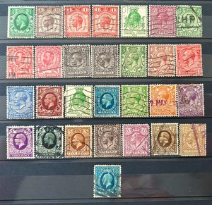 UK GB Old Stamps King George V Lot of 29 Stamps used nice /116 - Picture 1 of 1
