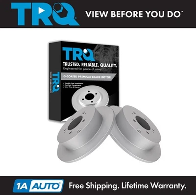 Rotores de freno trasero TRQ sólidos para Mitsubishi Lancer 2009-2015 Outlander 2008-2013 Foto 1 de 4