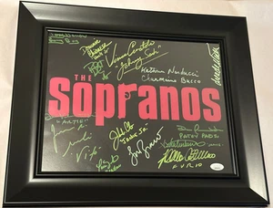 Foto firmada por el elenco de Los Soprano 11x14 13 autógrafos JSA Drea, Imperioli, Bracco, Iler - Imagen 1 de 12