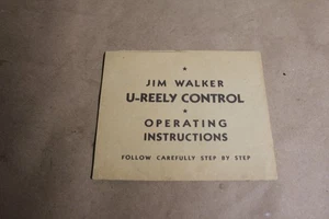Jim Walker U-Reely Control INSTRUCCIONES DE FUNCIONAMIENTO AVIÓN ORIGINAL - Imagen 1 de 3
