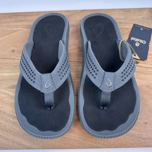 Nuevas sandalias chanclas grises cómodas Olukai Ulele para hombre talla 9 M - Imagen 1 de 8