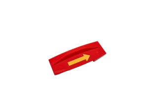 Lego® Duplo TRAIN Action Brick / Reverse Brick with Yellow Arrow Pattern - Picture 1 of 1
