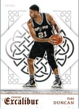 2015-16 Panini Excalibur San Antonio Spurs Basketball Card #129 Tim Duncan
