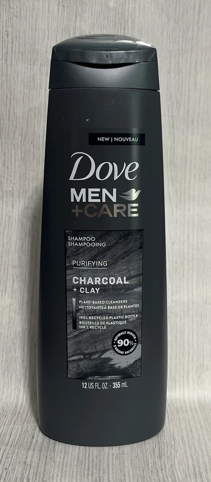 Dove MEN + Champú Purificador Cuidado, Carbón + Arcilla, Limpiadores a Base de Plantas 12 Oz Foto 1 de 1