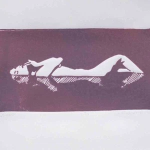 Leonhard Wachter Sleep Frauenakt Contemporary sign Farblinolschnitt 2020 1/10 - Bild 1 von 3