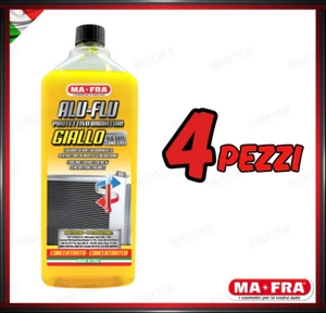 X4 MAFRA - ALU FLU ANTIGELO PROTETTIVO GIALLO PURO LIQUIDO RADIATORI 1000 ML 1LT - Imagen 1 de 4