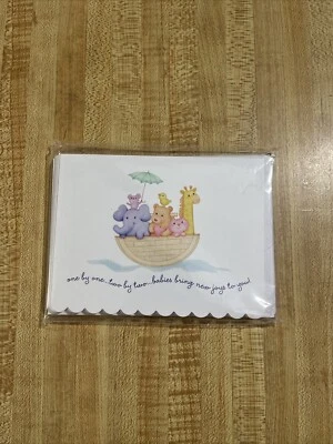 Hallmark Party Express Shower Invitations Girl Boy Animals with Envelopes - - Image 1 of 2