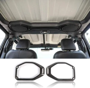 2x Cubierta decorativa de anillo de altavoz de techo de fibra de carbono para Jeep Wrangler JL JT 18-23 - Imagen 1 de 7