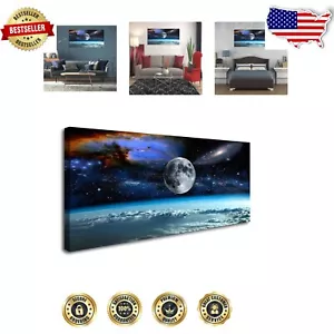 Waterproof Space Themed Canvas Wall Art - Elegant 30" x 60" Print for Any Room - Picture 1 of 10