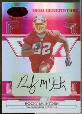Rocky McIntosh Rookie 2006 Leaf Certified Materials Mirror Red Signatures #190  - Image 1 of 2