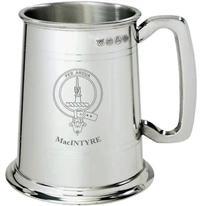 Peltre MacIntyre Clan Crest 1 pinta - Imagen 1 de 2