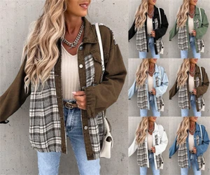 Women's Denim Jacket Casual Long Boyfriend Distresse Jean Jacket Spring Autumn - Picture 1 of 12