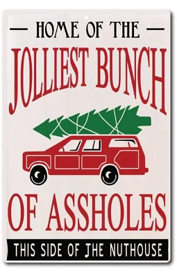 Jolliest Bunch Of A Holes Christmas Vacation VINTAGE REPLICA  METAL POSTER - Image 1 of 4