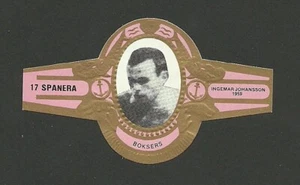 Banda de cigarros vintage escasa de boxeo Ingemar Johansson - Imagen 1 de 1