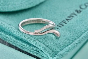Anillo Tiffany & Co. Elsa Peretti Plata Lágrima Serpiente Talla 5.5 - Imagen 1 de 7