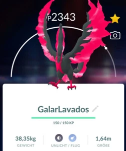 !!! Pokémon GO NEW GALARIAN MOLTRES Trade ULTRA RARE Galar Lavados Tausch !!! - Bild 1 von 2