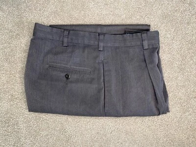 Pantalón Reaction Kenneth Cole gris oscuro plisado delantero para hombre 36 X 29 Foto 1 de 4