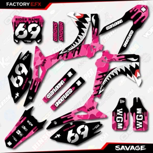 Pink Savage Graphics Kit fits Honda CRF450R 13-16 Crf 450 Crf450 Decals - Picture 1 of 5