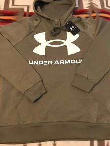 Sudadera Under Armour Para Hombre Talla Mediana Militar Verde Blanco Sudadera con Capucha Nueva Con Etiquetas - Imagen 1 de 9