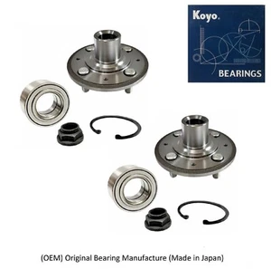 Front Wheel Hub & KOYO Bearing For HONDA CIVIC 1992-2000 SI,LX,EX, 4-W/ABS PAIR - Picture 1 of 4