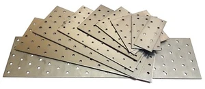 Soporte plano de placa perforada de acero galvanizado de alta resistencia varios tamaños envío y devolución gratuitos - Imagen 1 de 4