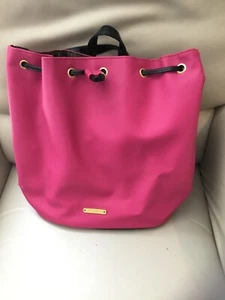 Juicy Couture Rucksack Handtasche Hot Pink Kordelzug Knebel gefüttert verstellbar - Bild 1 von 2