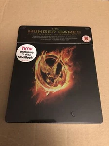 The Hunger Games 3 Disc Blu-Ray Steelbook Collectors Edition HMV Exclusive. New - Picture 1 of 3