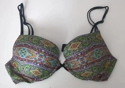Sutiã feminino Victoria's Secret tamanho 32D VS muito sexy estampa paisley push up  - Imagem 1 de 4