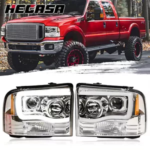 For 2005-2007 Ford F250 F350 F450 Super Duty Projector Headlights Lamps LED DRL - Bild 1 von 12