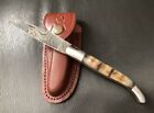 Custom Handmade French Laguiole Damascus Steel Pocket Knife With Rams Horn