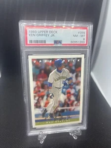 Carta MLB Upper Deck 1993 #355 Ken Griffey Jr. Seattle Mariners PSA 8 NM-MT - Foto 1 di 2