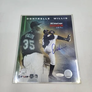 Foto autografiada por Tristar Dontrelle Willis de los Miami Marlins 8x10 2003 novato de la Liga Nacional - Imagen 1 de 5
