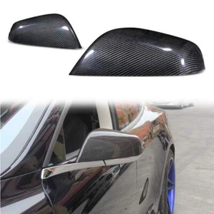 Dry Carbon Fiber Add-on Side Mirror Cover Caps for Tesla Model 3 2017-2022 - Picture 1 of 5