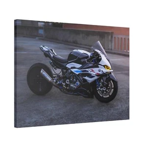 BMW Inspired S1000RR High Resolution Museum Quality Horizontal Canvas Print #038 - Picture 1 of 10