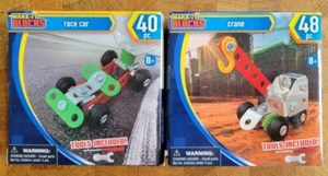Make-It Blocks - Crane & Plane - Tools Included - You Build - Metal Model Kit - Picture 1 of 2