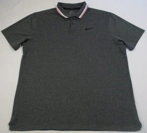 Polo de golf Nike para hombre L gris a rayas Dri‐Fit control de vapor rendimiento AT8900-010 - Imagen 1 de 4