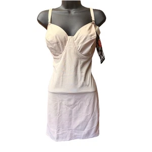 Vintage BODYSLIMMERS NANCY GANZ 38DD Girdle Shaper Shaping Dress Full Slip New - Picture 1 of 17