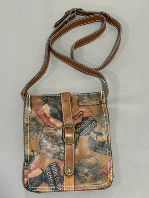 Bolso Bandolera Patricia Nash Venezia Estampado Viejo Mundo Delgado Cuero Gamuza Forro Foto 1 de 4