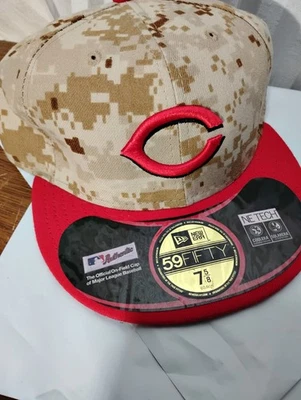 NEW ERA USA Cap 7 5/8  Cotton CML Camouflage Men Cleveland Baseball Trucker Hat - Image 1 of 4